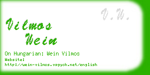 vilmos wein business card